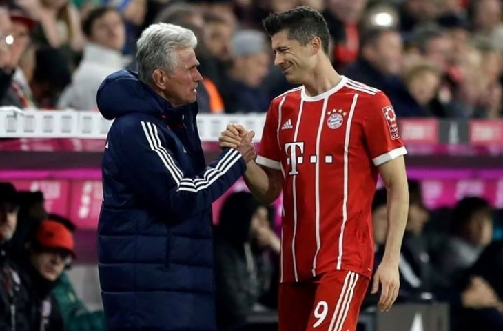 Jupp Heynckes dan Robert Lewandowski/Twitter