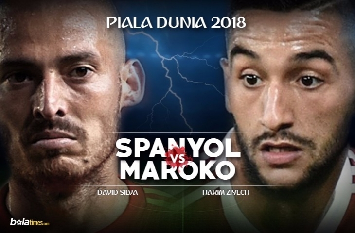 Spanyol vs Maroko. (Sumber: mxkd.sbs).