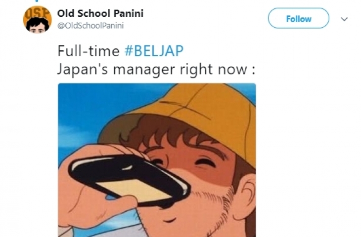 Meme Kemenangan Belgia Atas Jepang Twitter.com/@OldSchoolPanini