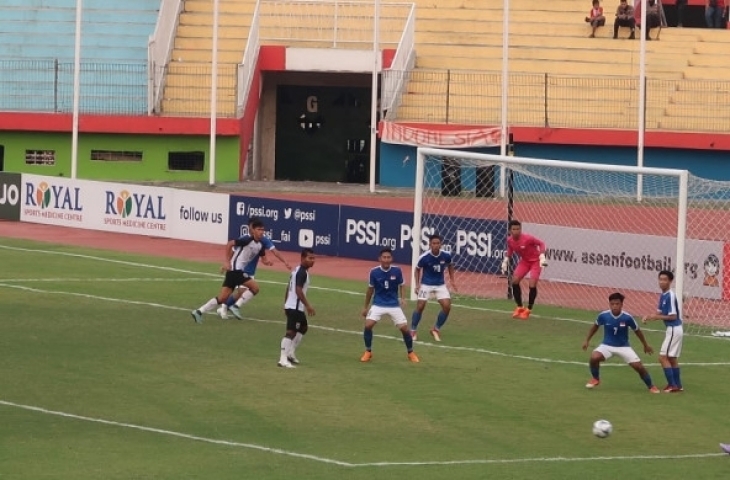 Timnas U-19 Thailand kala bersua Timnas U-19 Singapura di Stadion Gelora Delta, Sidoarjo, Jumat (5/7/2018).