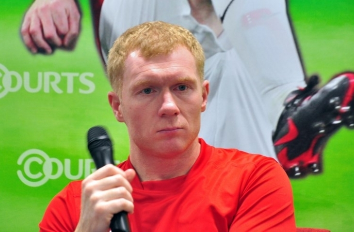 Paul Scholes menghadiri konferensi pers di Singapura (22/3/2014) [Stefanus Ian/AFP]