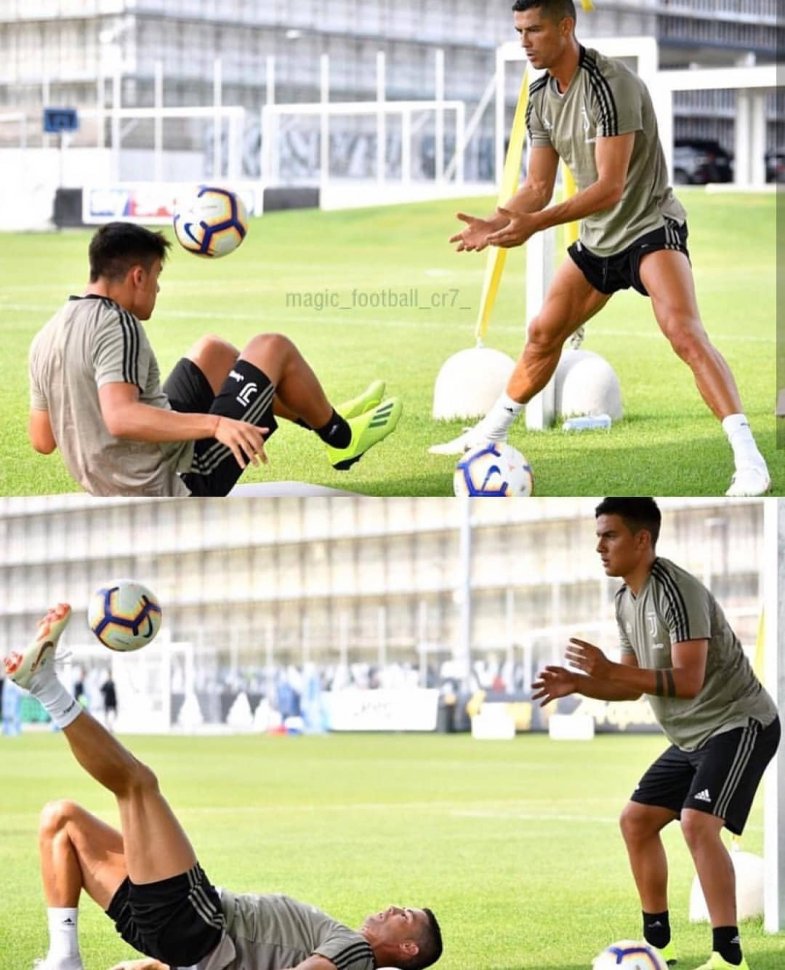 Paulo Dybala dan Cristiano Ronaldo (Instagram/Galih)