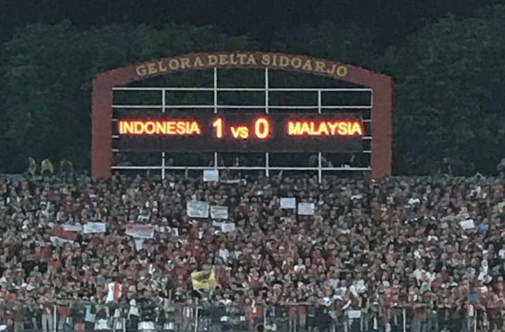 Papan skor Indonesia Vs Malaysia (AFF Presse)