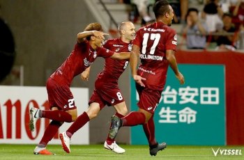 VIDEO: Iniesta Cetak Gol Debut Spektakuler di Liga Jepang