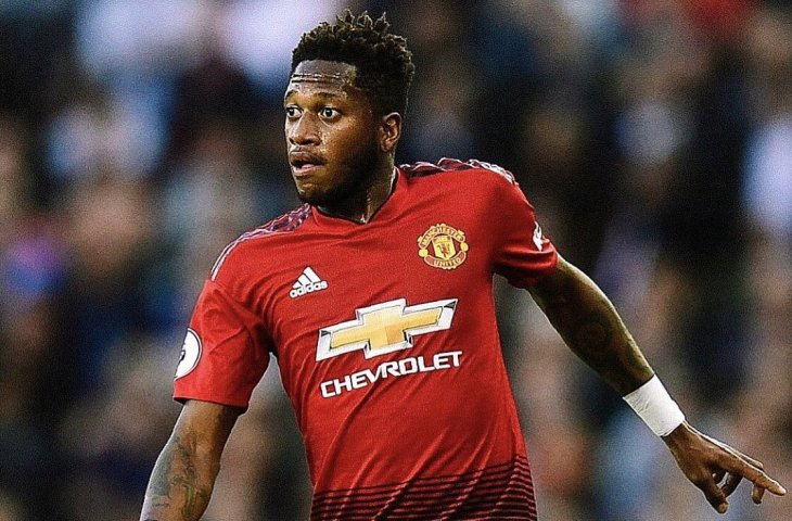 Fred saat menjalani debut bersama Manchester United lawan Leicester City (twitter/Fred08oficial)