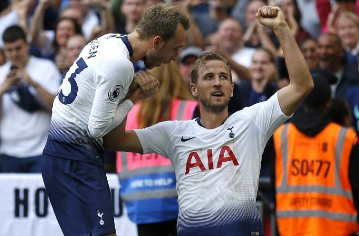 Pemain Tottenham Hotspur, Cristian Eriksen dan Harry Kane (AFP)