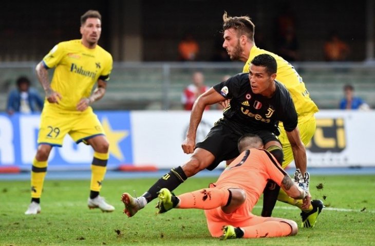 Pemain Juventus Cristiano Ronaldo Debut Melawan Chievo (AFP)