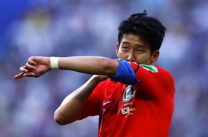 Son Heung-min saat berlaga di Piala Dunia 2018 (Benjamin Cremel/AFP)