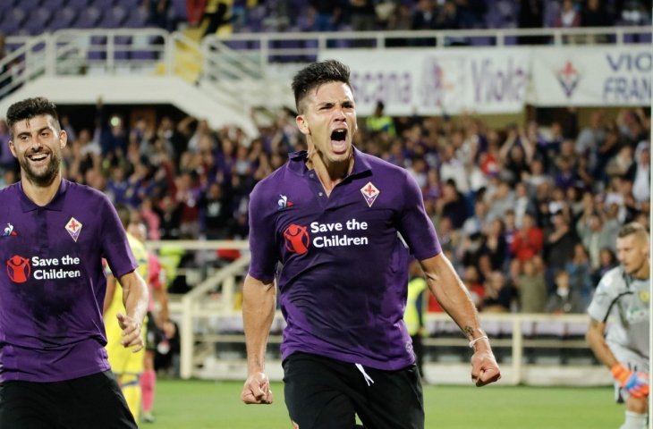 Selebrasi pemain Fiorentina. (Twitter/@acffiorentina).