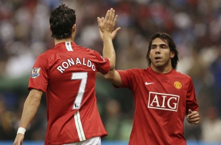 Ronaldo dan Teves saat masih di Manchester United. (Dok. HITC)