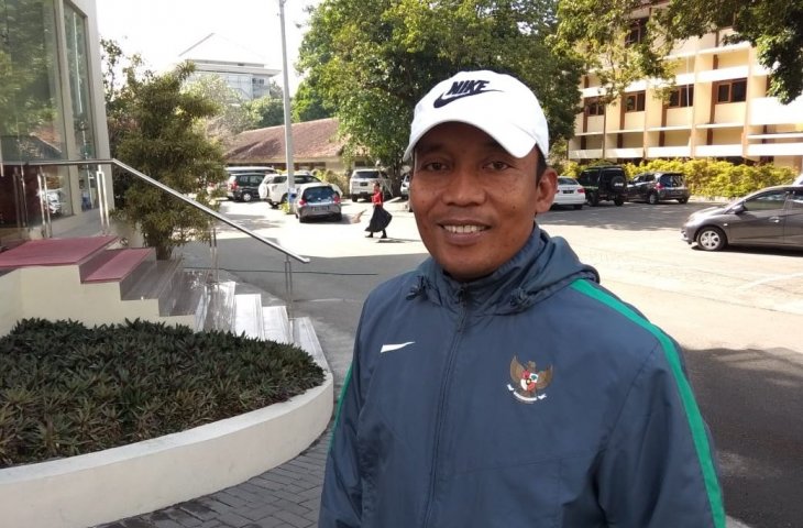 Asisten pelatih Timnas Indonesia U-19, Miftahudin Mukson. (mxkd.sbs/Irwan Febri R).