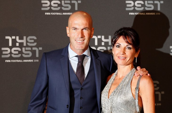 Zinedine Zidane dan istrinya Veronique (AFP)