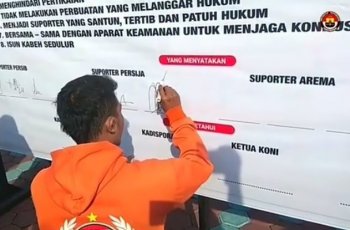 The Jakmania, Bobotoh, Aremania dan Bonek Gelar Deklarasi Damai di Indramayu