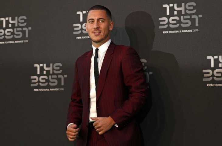 Eden Hazard saat menghadiri gala penghargaan FIFA pada 24 September 2018 (Adrian Dennis/AFP)