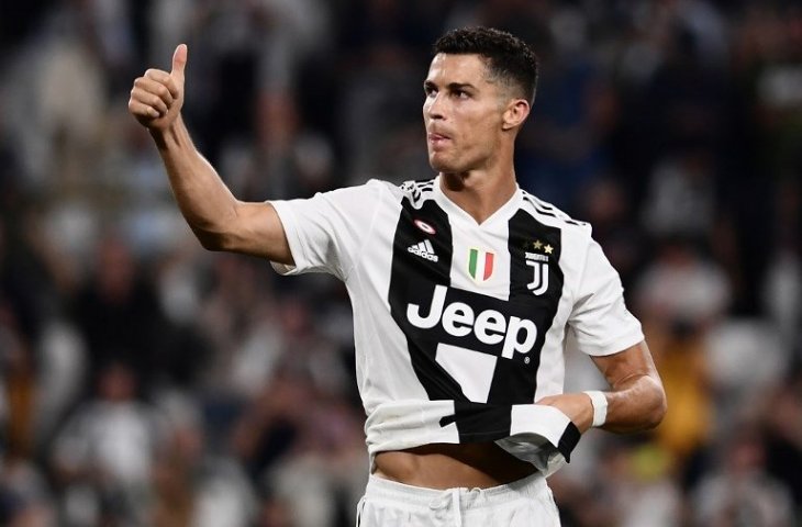 Cristiano Ronaldo saat melawan Napoli pada 29 September 2018 (Marco Bertorello/AFP)