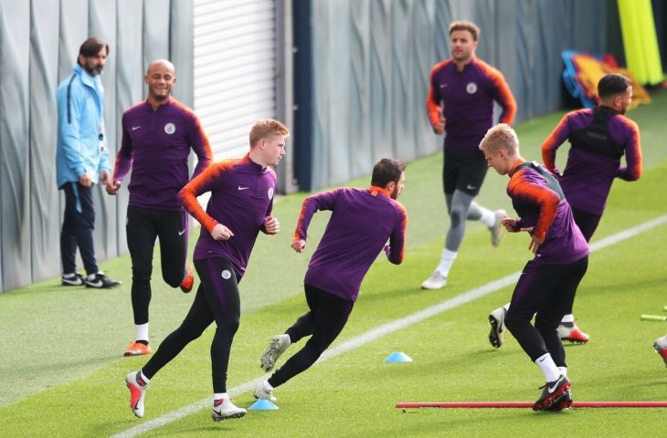 Kevin De Bruyne kembali berlatih bersama Manchester City. (Twitter/@ManCity).