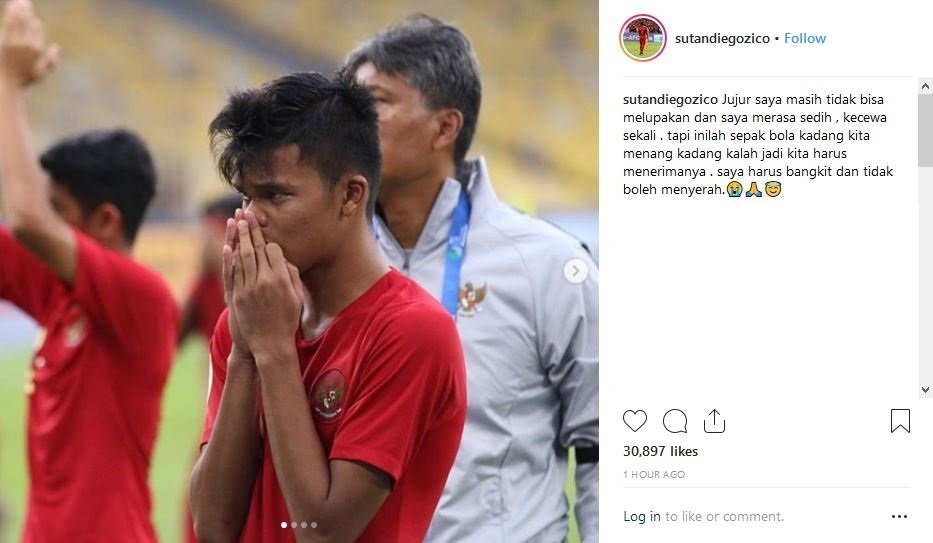 Curahan perasaan Sutan Zico di media sosial (Sumber: @sutandiegozico/Instagram)