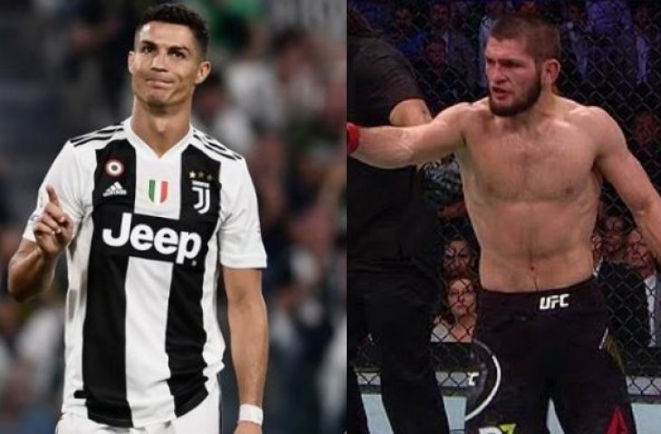 Cristiano Ronaldo dan Khabib Nurmagomedov. (mxkd.sbs).