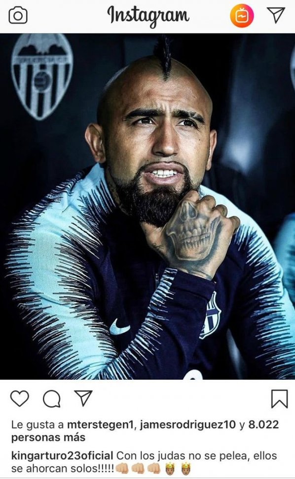 Arturo Vidal murka (@kingarturo23oficial/Instagram)