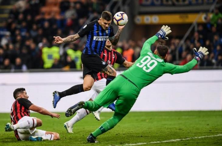 Inter Milan vs AC Milan. (Marco Bartorello/AFP).