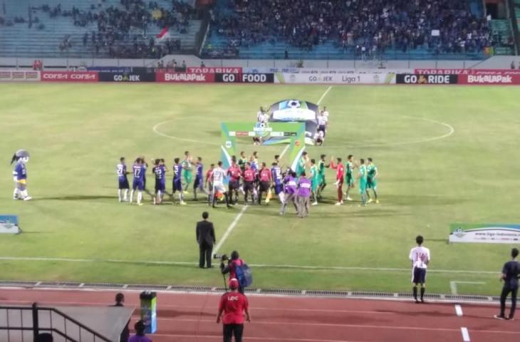 PSIS Semarang vs Sriwijaya FC. (Stephanus Aranditio/mxkd.sbs)