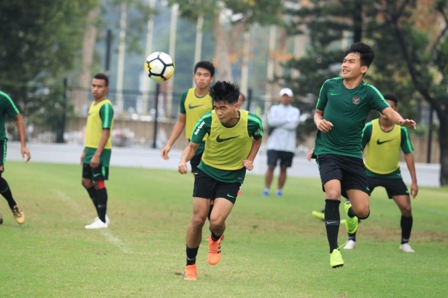 Suasana Timnas Indonesia U-19 latihan persiapan melawan Jepang (Sumber: PSSI)