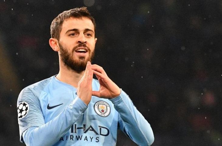 Gelandang Manchester City, Bernardo Silva (Genya Savilov/AFP)