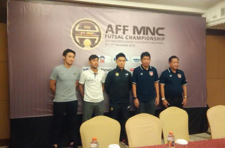 Konferensi Pers Piala AFF Futsal Championship 2018 di The Rich Jogja Hotel pada Minggu, (4/11/2018) [Andiarsa Nata/mxkd.sbs]