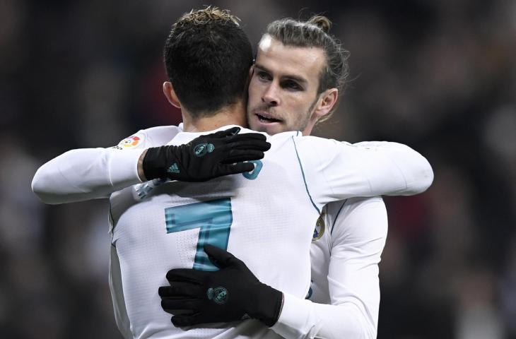 Pemain Real Madrid, Cristiano Ronaldo dan Gareth Bale (AFP)