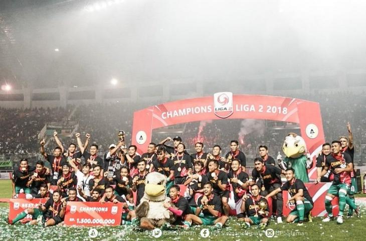 PSS Sleman Juara Liga 2 2018. (Dok. PSS Sleman)