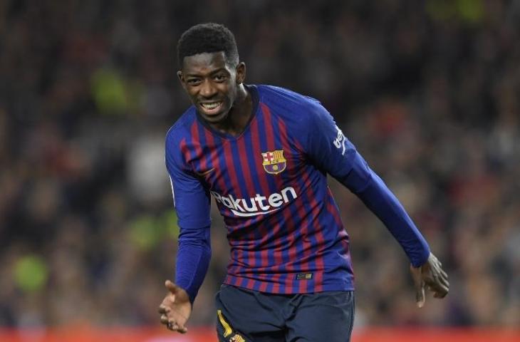 Penyerang muda Barcelona, Ousmane Dembele (Lluis Gene/AFP)