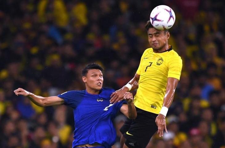 Bek Timnas Malaysia, Aidil Zafuan. (Mohd Rashfan/AFP).