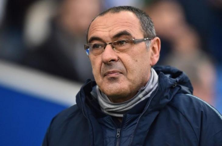 Pelatih Chelsea, Maurizio Sarri. (Glyn Kirk/AFP)