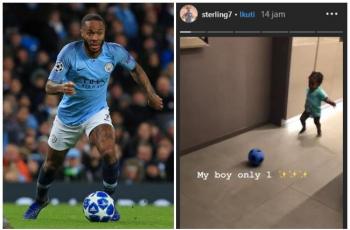 Lucu, di Usia Satu Tahun Anak Raheem Sterling Sudah Jago Menendang Bola