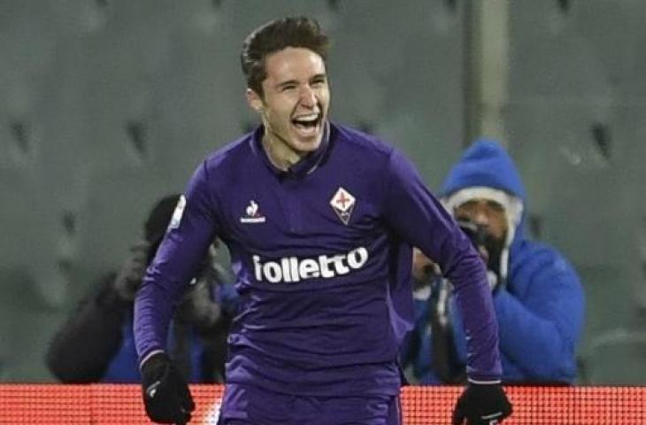 Striker Fiorentina, Federico Chiesa. (Andreas Solaro/AFP).