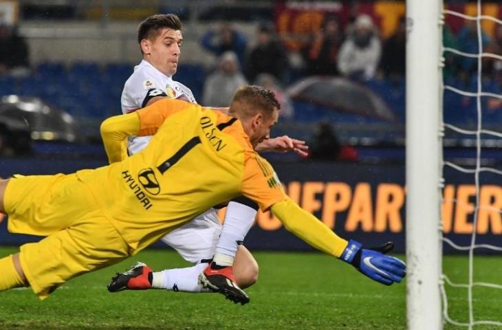 Striker Genoa, Krzysztof Piatek. (Vincenzo Pinto/AFP).