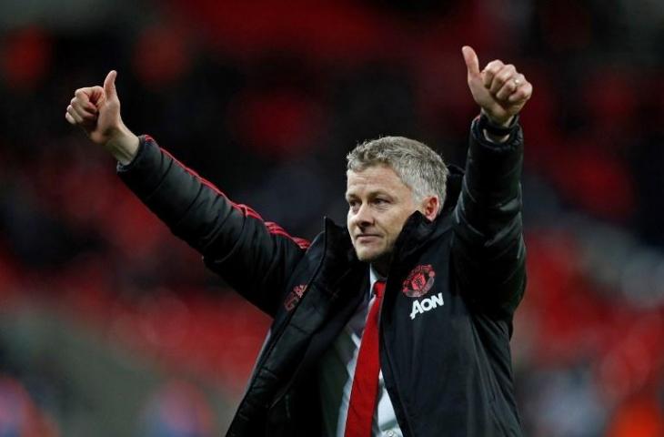 Pelatih sementara Manchester United, Ole Gunnar Solskjaer (Adrian Dennis/AFP)
