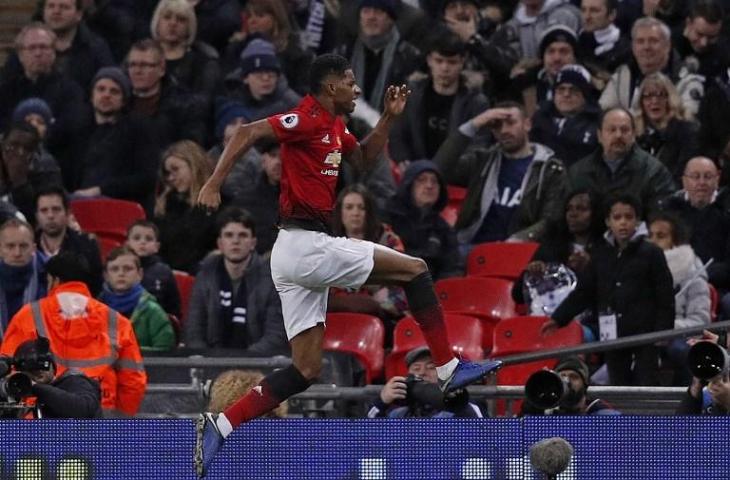 Striker Manchester United, Marcus Rashford. (Adrian Dennis/AFP)