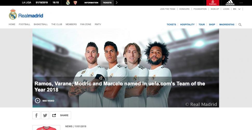 Cristiano Ronaldo tidak dimunculkan dalam tim terbaik UEFA 2018 (Sumber: Sporbible.com)