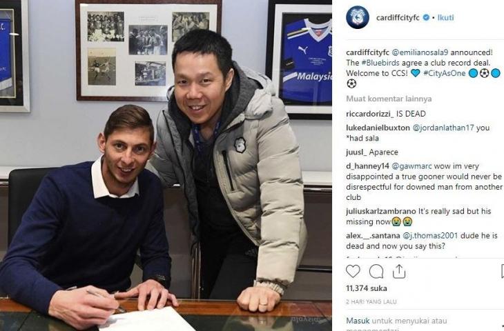 Emiliano Sala. (Instagram/cardiffcityfc)