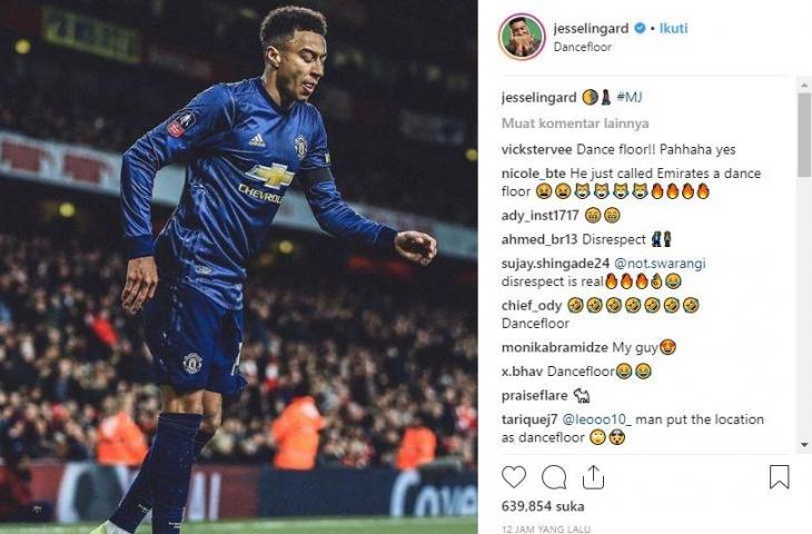 Unggahan Jesse Lingard dalam akun Instagramnya. (Instagram/jesselingard)