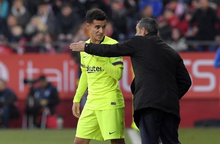 Philipe Coutinho versus Girona. (Lluis Gene/AFP).