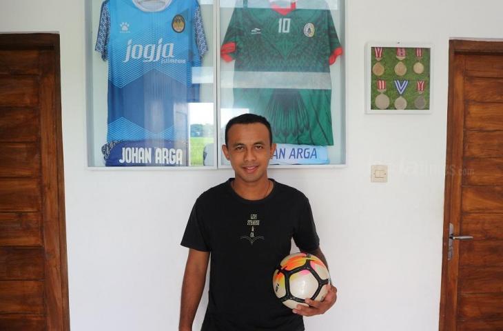 Mantan Pemain PSIM Yogyakarta, Johan Arga (mxkd.sbs/Andiarsa Nata)