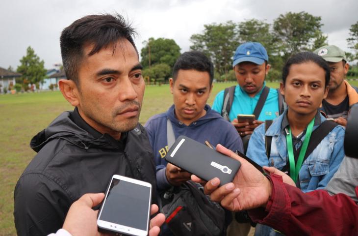 Pelatih PSS Sleman, Seo Nurdiantoro. (mxkd.sbs/Irwan Febri Rialdi).