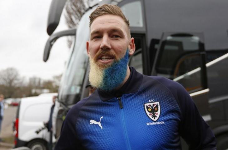 Pemain AFC Wimbledon, Scott Wagstaff. (Ian Kington/AFP)