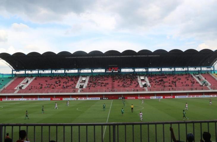 Suasana Stadion Maguwoharjo, Sleman sepi usai BCS nyatakan boikot laga PSS Sleman di Piala Presiden. [Andiarsa Nata/mxkd.sbs]