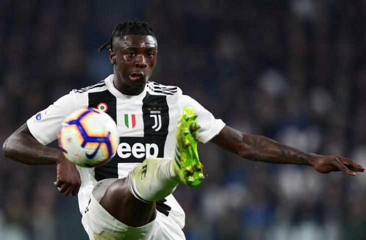 Penyerang Juventus, Moise Kean. (Miguel Medina/AFP)