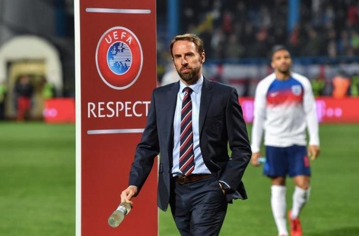 Pelatih Timnas Inggris, Gareth Southgate. (Andrej Isakovic/AFP).