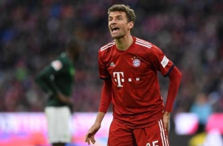 Gelandang serang Beyern Munich, Thomas Muller. (CHRISTOF STACHE / AFP)