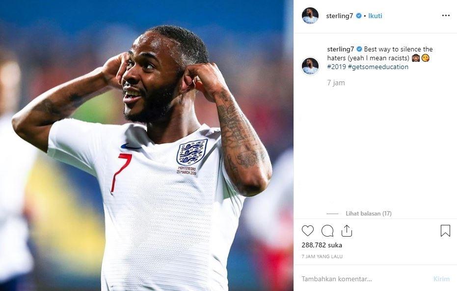 Unggahan Raheem Sterling di Instagram pribadinya. (Instagram/sterling7)